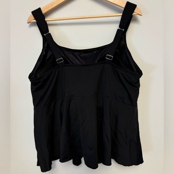 L.L.Bean Tankini Swim Top Black | 2X - Picture 2 of 5